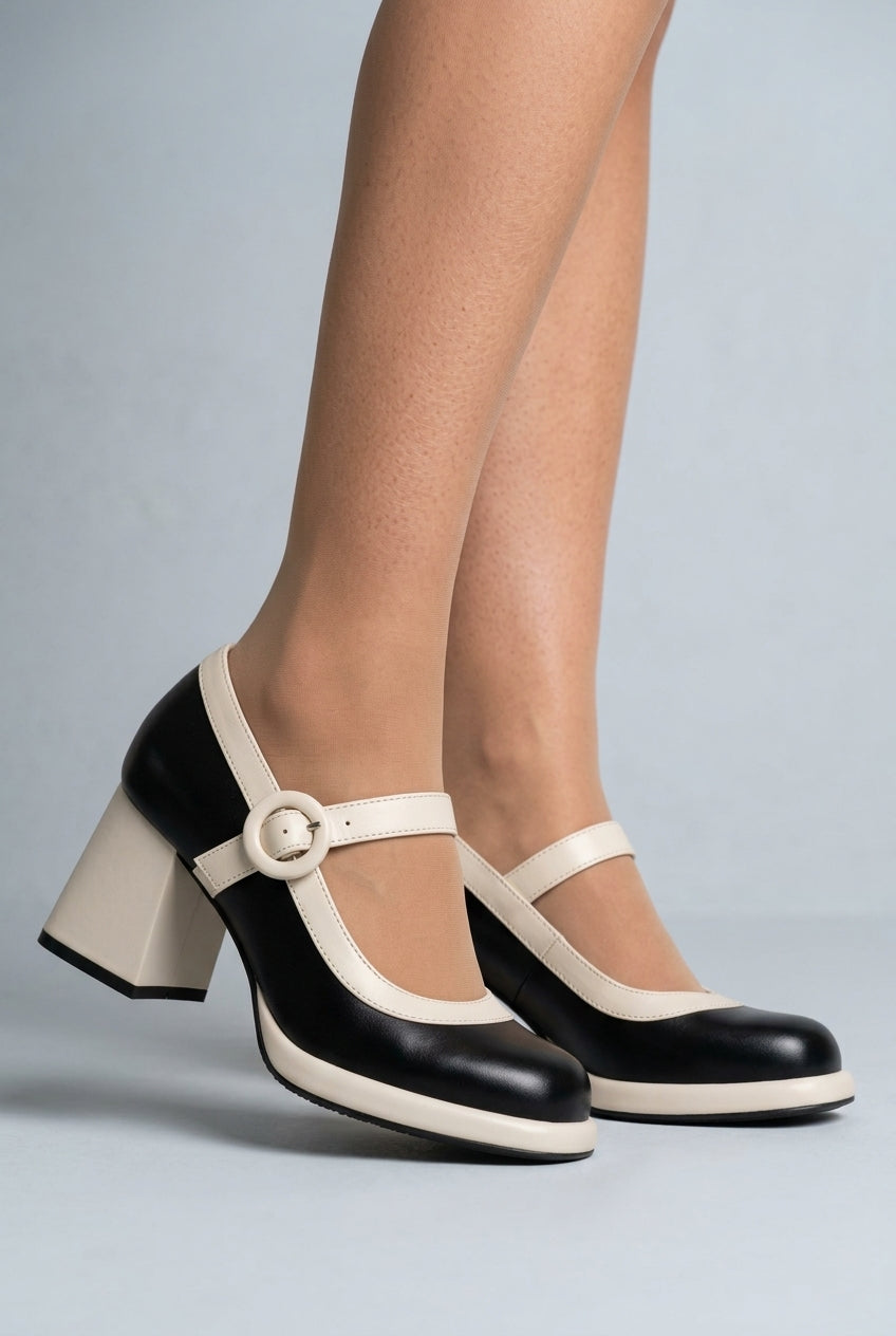 Ximene | Buckle Strap Platform Pumps