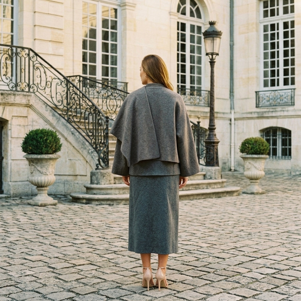 Hilde | Asymmetrical Cape Coat