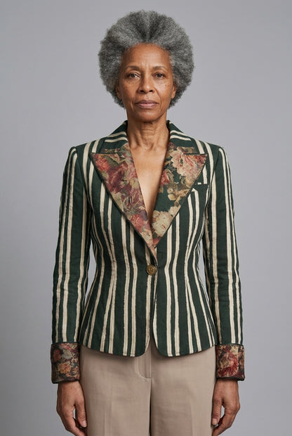Lauranne | Bohemian Striped Tailored Blazer