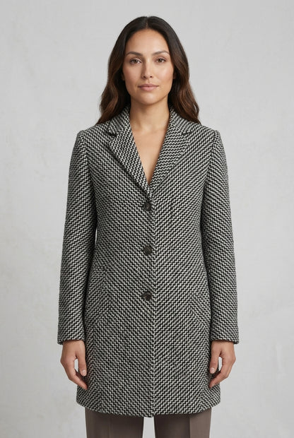 Sage | Women's Warm Winter Tailored Insulated Coat With Pockets