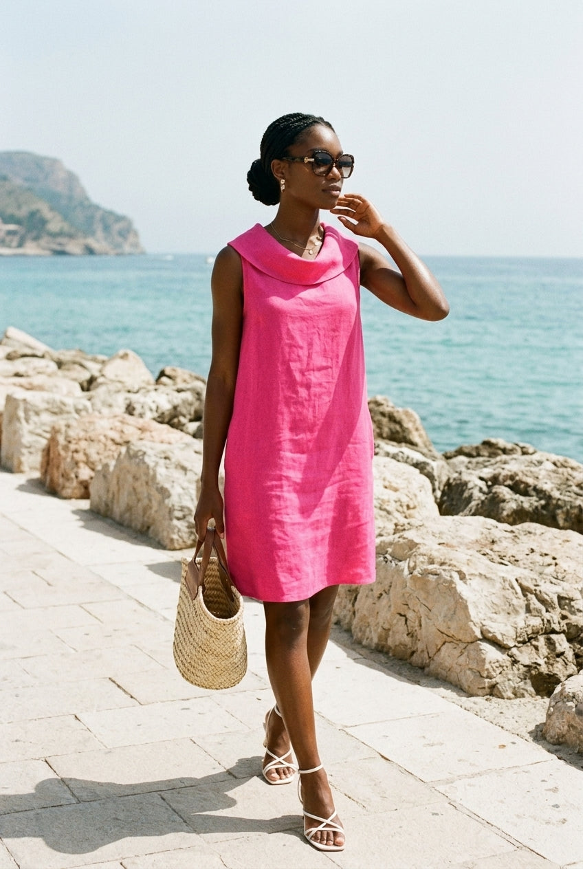 Quiterie | Sleeveless Round Neck Dress