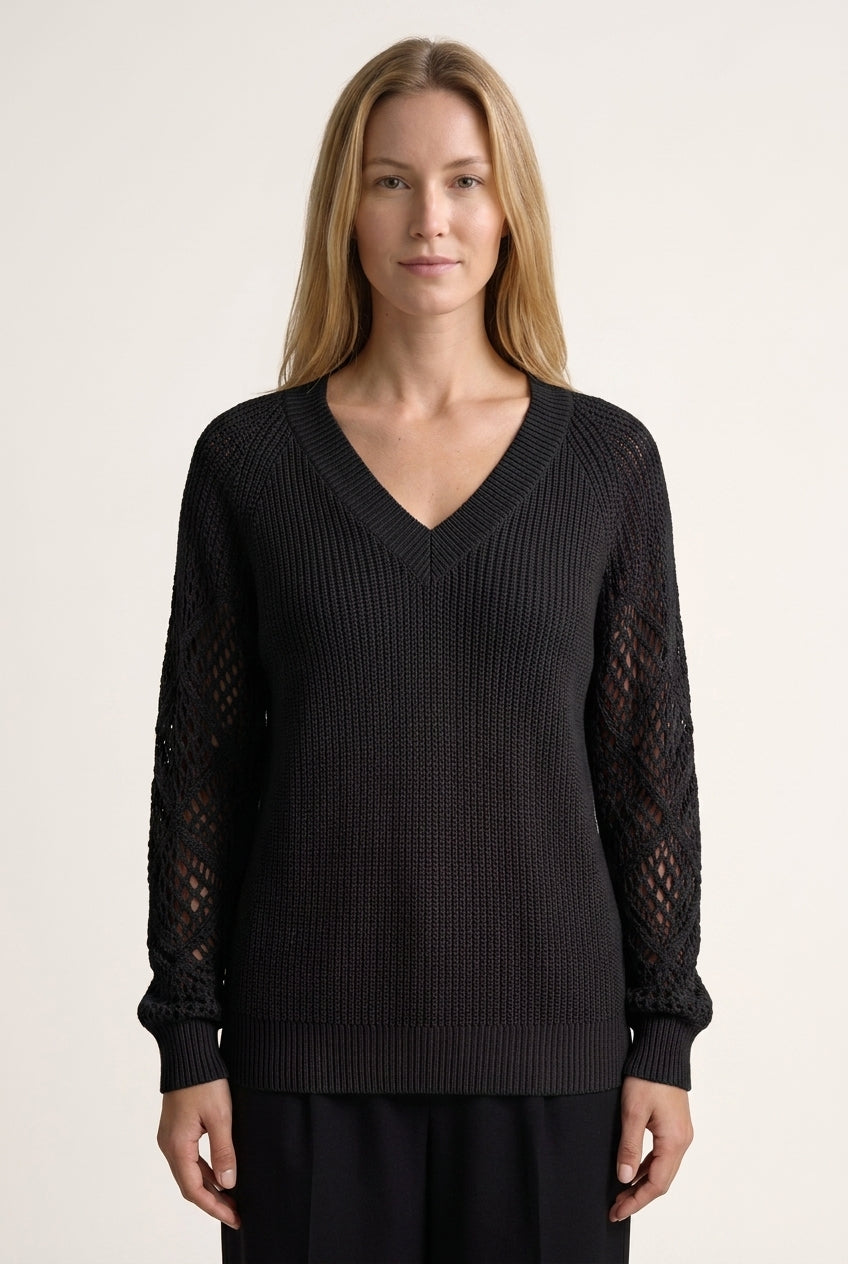 Elegant V-Neck Sweater for Women, Soft Breathable Knit Flattering Fit, for Work, Casual, Evening & Everyday Wear