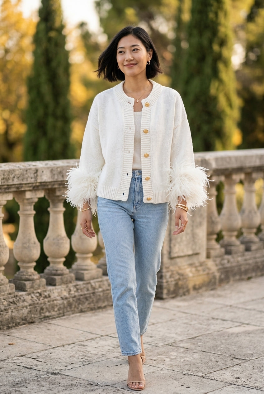 Onlyn | Loose Knit Button Cardigan