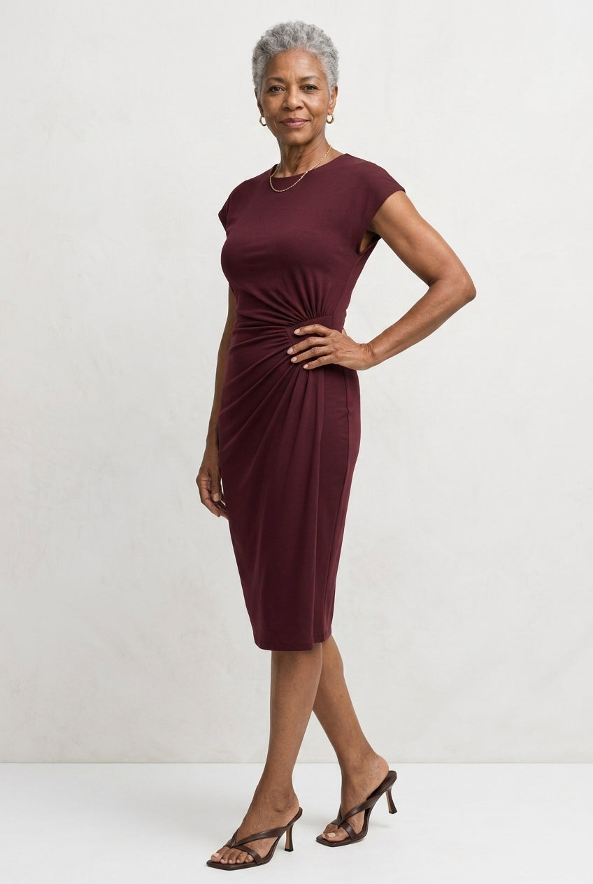 Guinevere Petra | Ruched Midi Dress