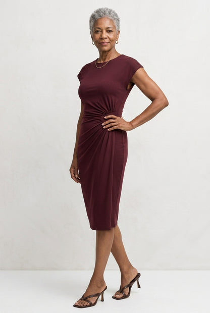 Guinevere Petra | Ruched Midi Dress