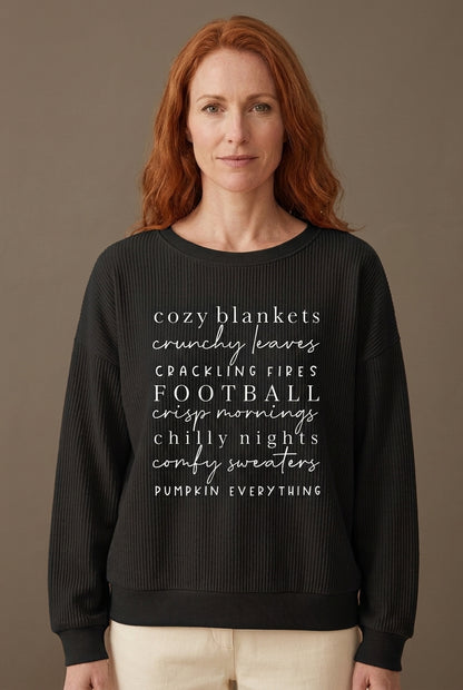 Cozy Sweatshirt for Women, Soft Relaxed-Fit Long-Sleeve Crewneck, for Fall, Casual, Lounging & Everyday Wear