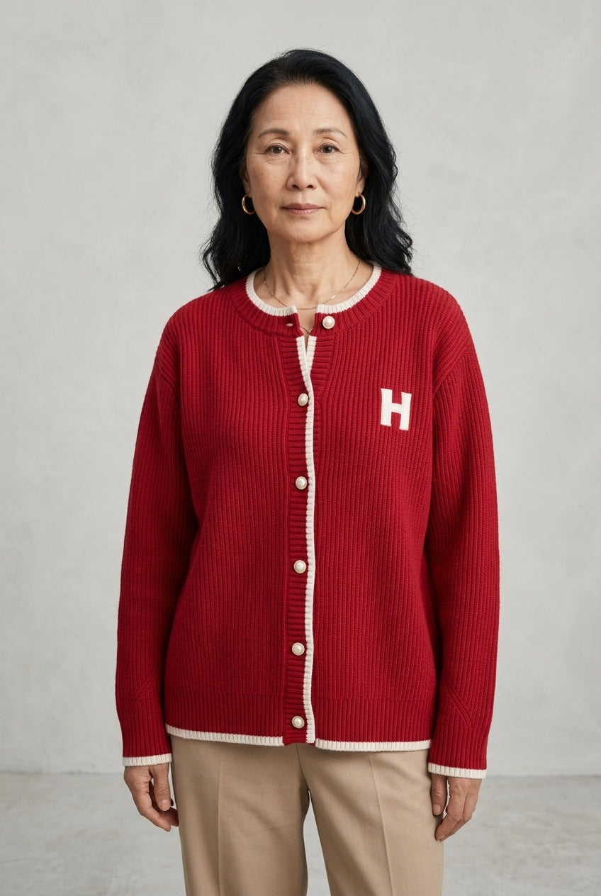 Honor Iris | Ribbed Knit Button Cardigan