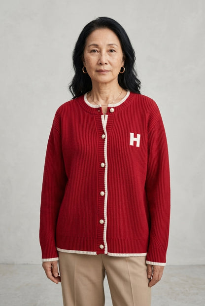 Honor Iris | Ribbed Knit Button Cardigan