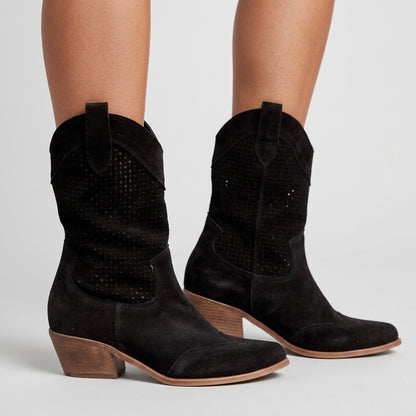 Esti | Leather-Look Western Boots