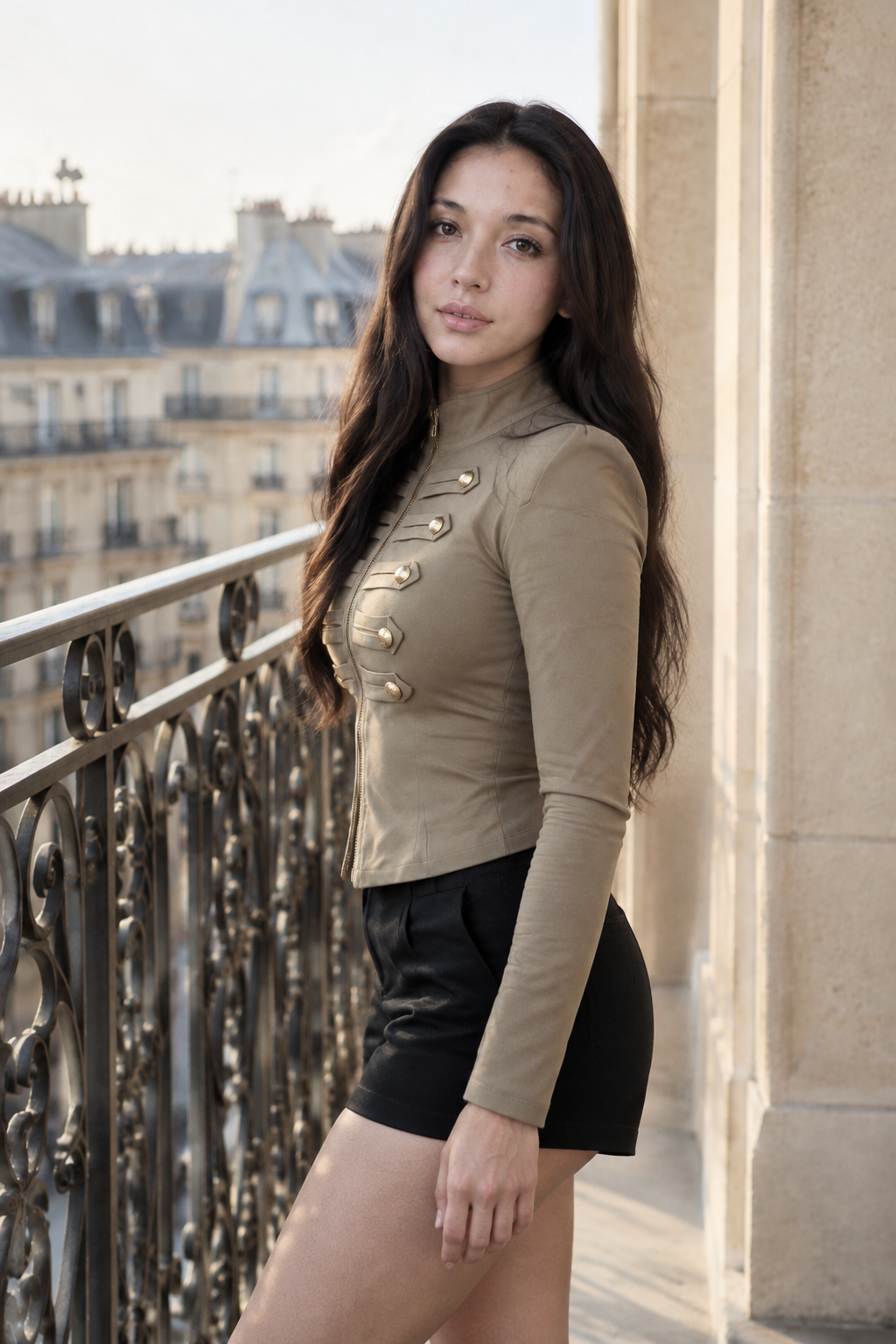 Orlyn | Stand Collar Zip Cardigan Jacket