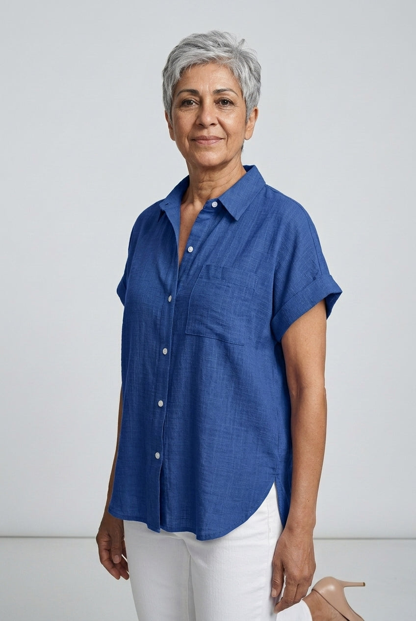 Cosima Giselle | Button-Down Short-Sleeve Shirt