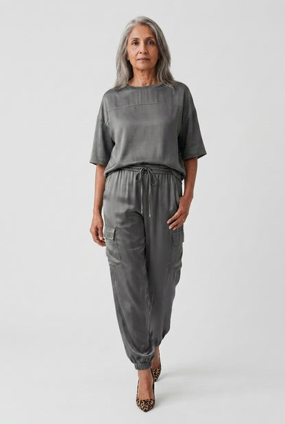 Luxe Flowing Two Piece Set for Women, Relaxed Vintage-Inspired Breathable, for Casual, Evening & Everyday Wear