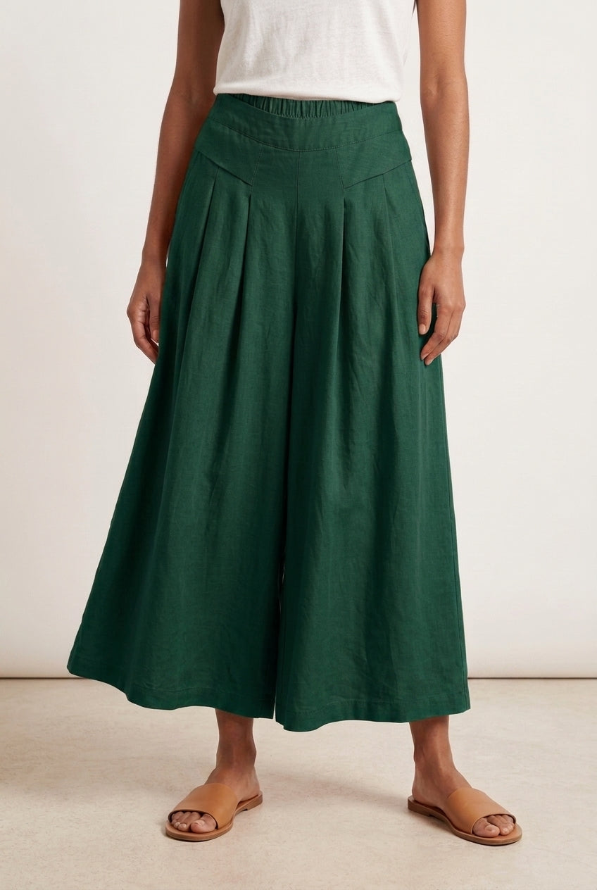 Breathable Wide-Leg Pants for Women, Loose Fit Lightweight Elastic Waistband, for Everyday, Travel, Casual & Relaxed Wea