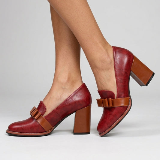 Ramona | Bow-Strap Loafer Heel