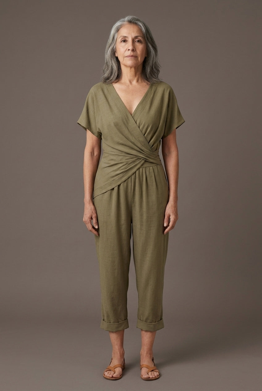 Elegant Two-Piece Set for Women, Breathable Relaxed Fit Versatile, for Work, Travel, Casual & Everyday Wear