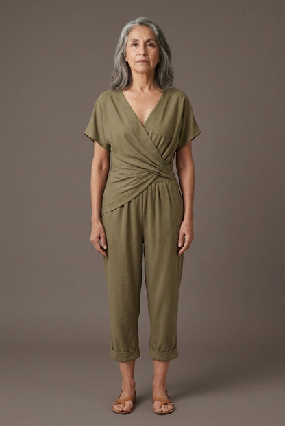 Elegant Two-Piece Set for Women, Breathable Relaxed Fit Versatile, for Work, Travel, Casual & Everyday Wear