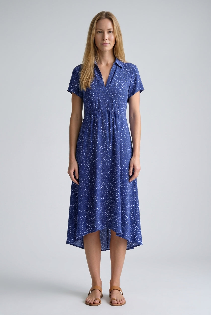 Elegant A-Line Dress for Women, Lightweight Summer Midi with Refined Neckline, for Daytime, Evening & Everyday Wear