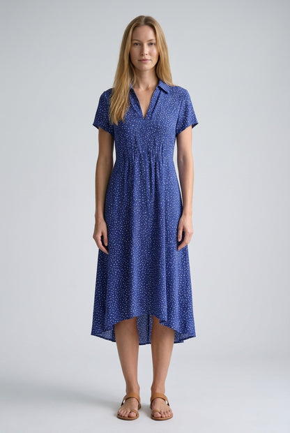 Elegant A-Line Dress for Women, Lightweight Summer Midi with Refined Neckline, for Daytime, Evening & Everyday Wear