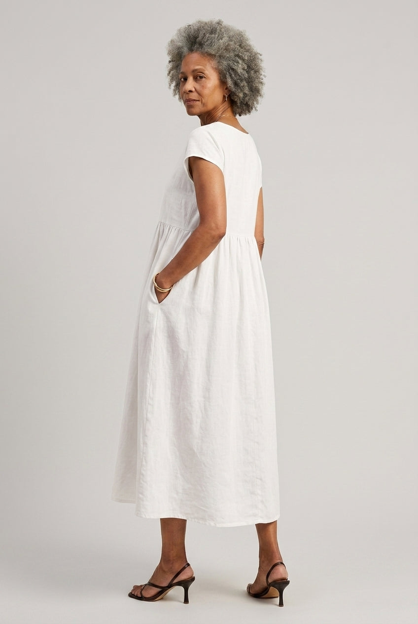 Wanda Sabelle | A-Line Midi Dress with Pockets