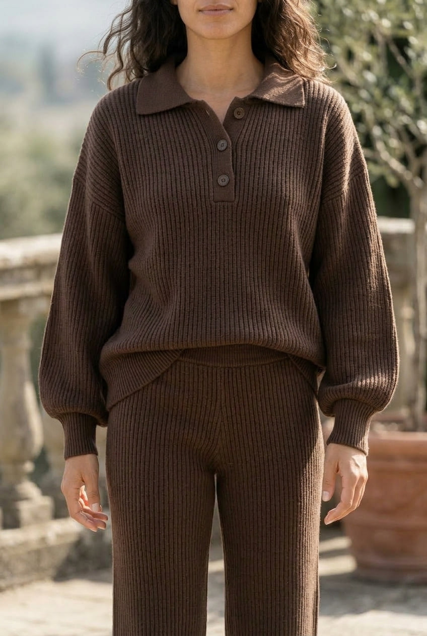 Zelis | Polo Knit Two-Piece Set