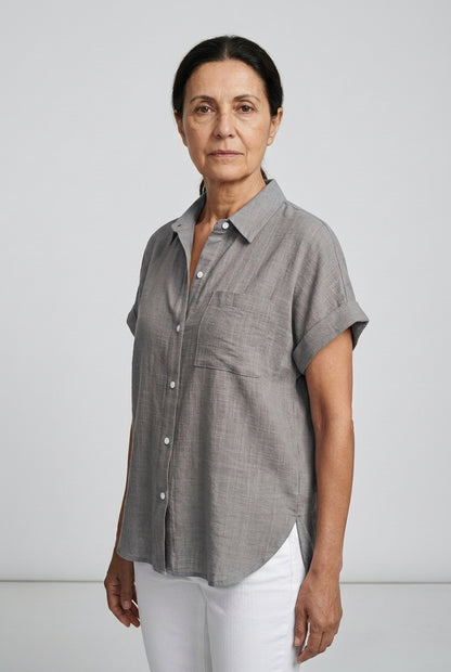 Cosima Giselle | Button-Down Short-Sleeve Shirt