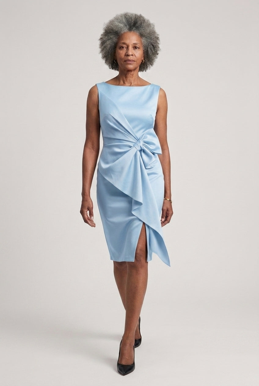 Noemie | Sleeveless Ribbon Waist Dress