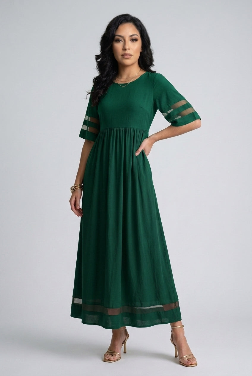 Roselyne | Flowing A-Line Maxi Dress