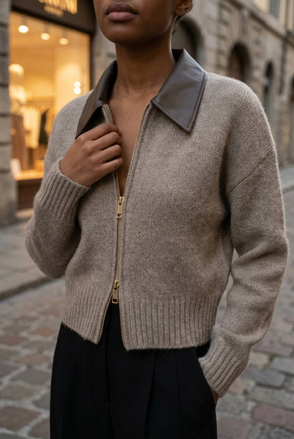 Frida | Patchwork Cropped Cardigan