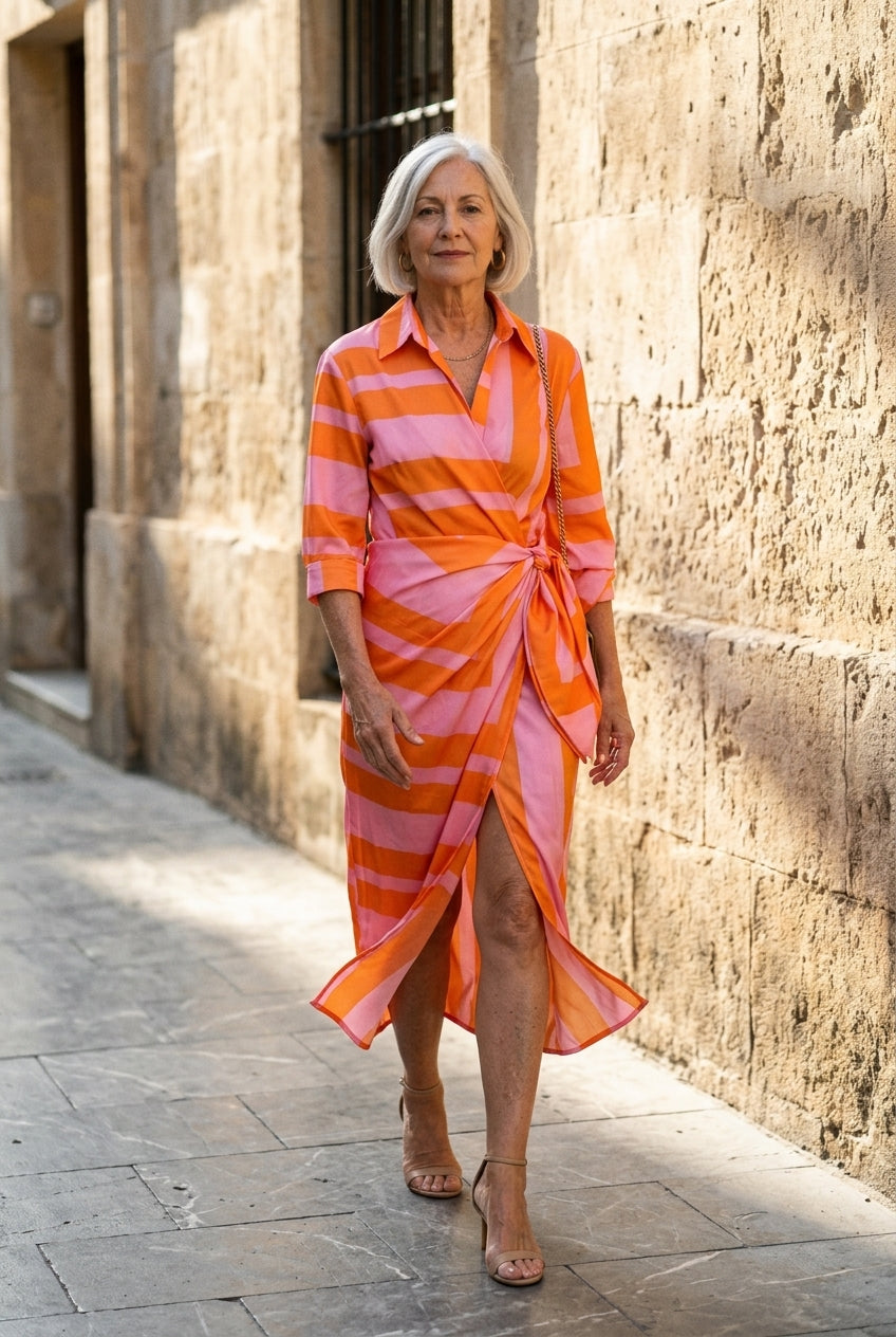 Clementine Mira | Wrap Waist Midi Dress