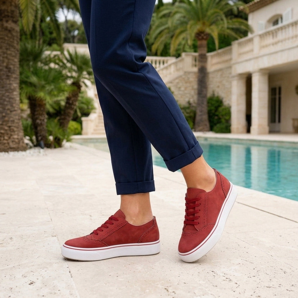 Kefira Arden | Leather Brogue Low-Top Sneaker