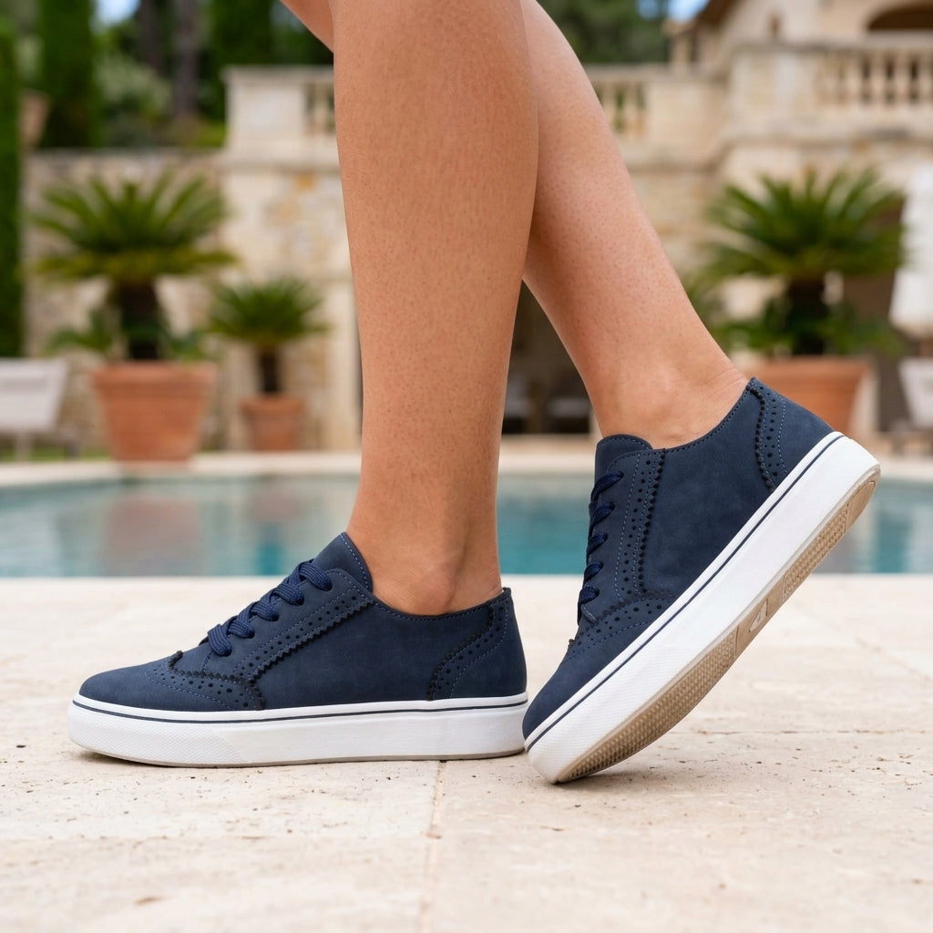Kefira Arden | Leather Brogue Low-Top Sneaker