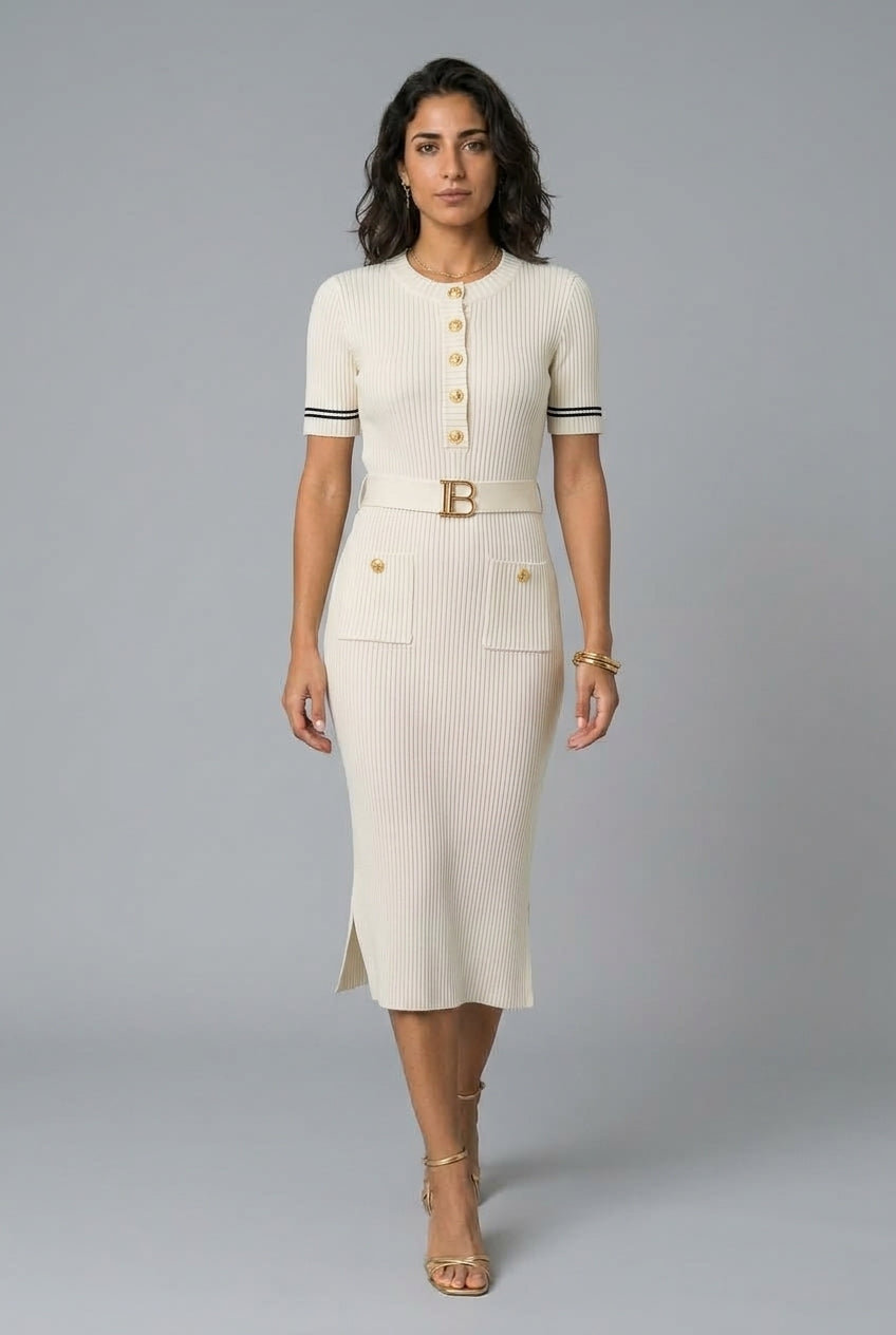 Katja | Knitted Bodycon Midi Dress