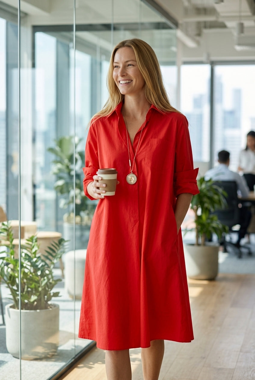 Elegant Polo Dress for Women, Lightweight Breathable Short-Sleeve Collar, for Spring, Brunch, Everyday & Casual Wear