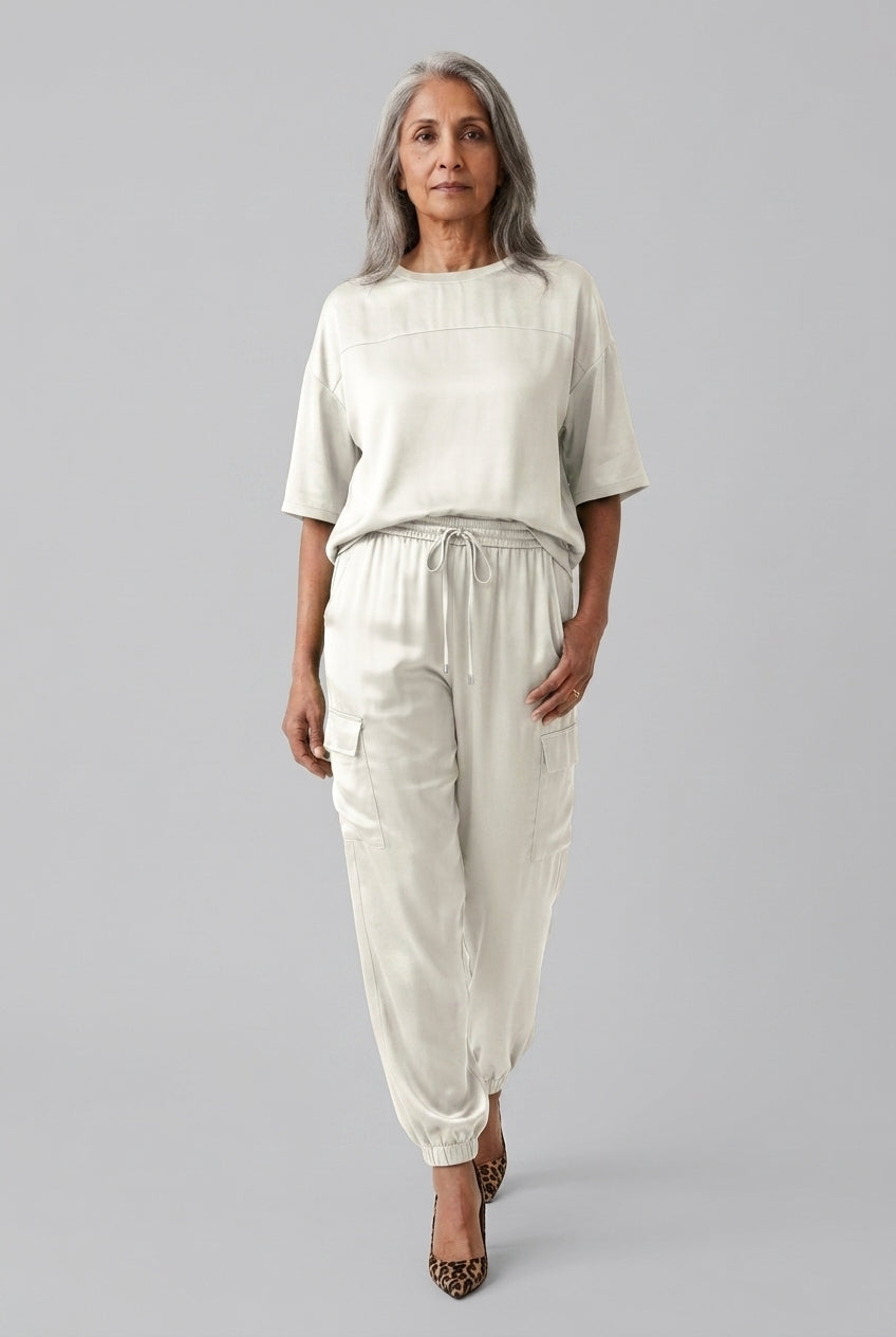 Luxe Flowing Two Piece Set for Women, Relaxed Vintage-Inspired Breathable, for Casual, Evening & Everyday Wear