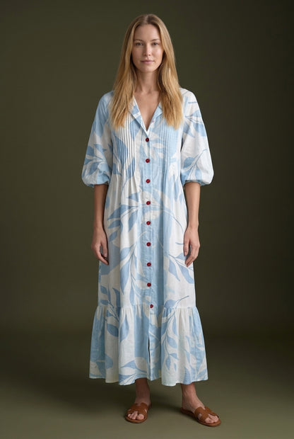 Elegant Wide Boho Dress for Women, Relaxed V-Neckline Flowing Lightweight, for Vacation, Beach, Casual & Everyday Wear