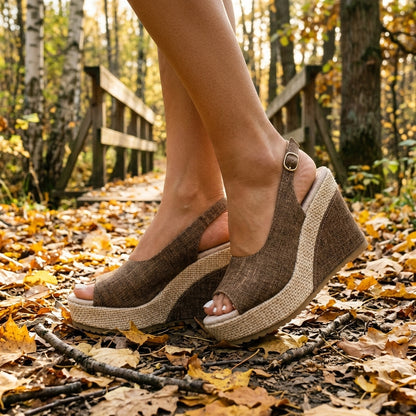 Griselda | Canvas Wedge Sandal