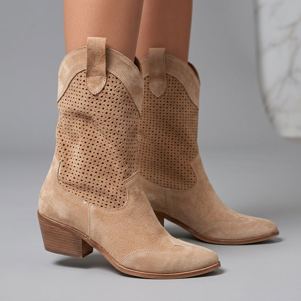 Esti | Leather-Look Western Boots