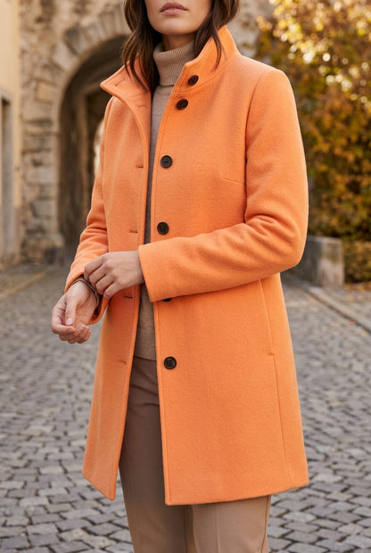 Lea | Stand-Collar Structured Winter Coat