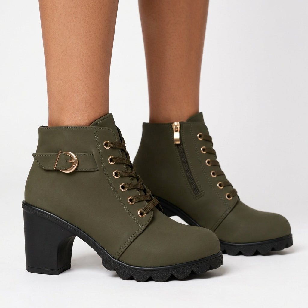 Nicoline | Vegan Leather Wedge Ankle Boot