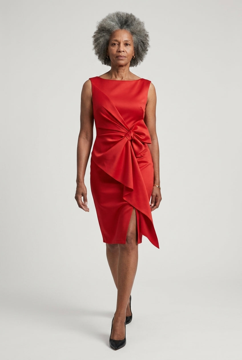 Noemie | Sleeveless Ribbon Waist Dress