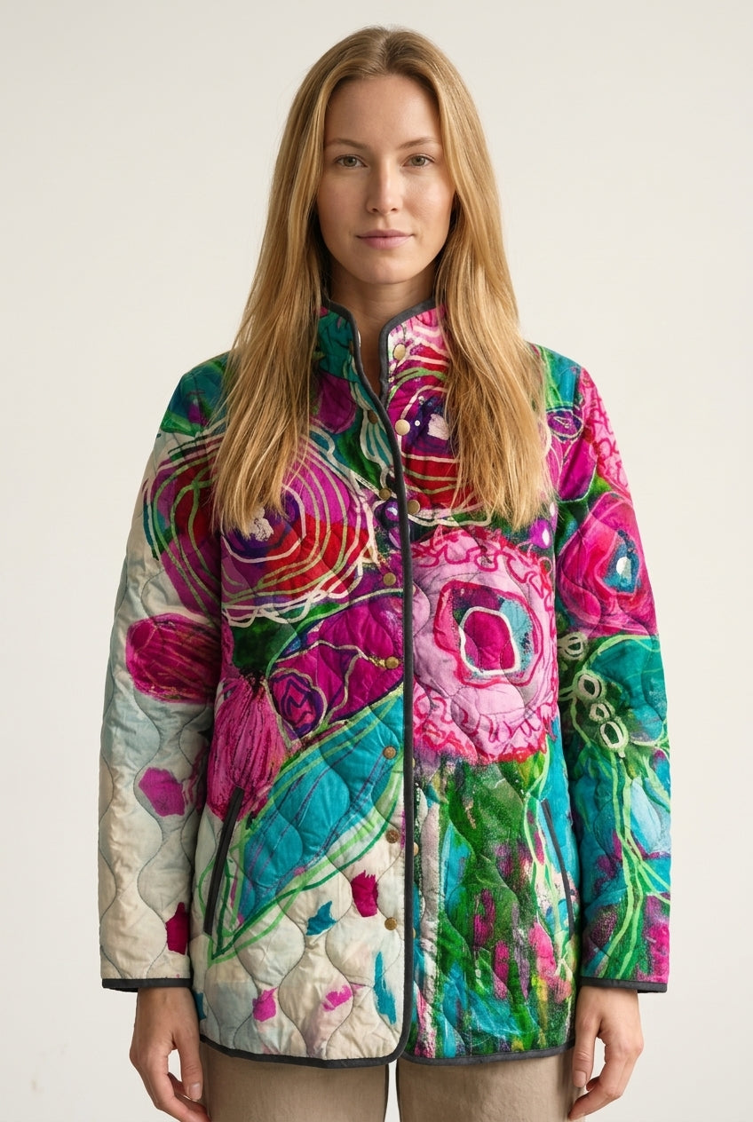 Elva | Floral Patterned Elegant Jacket