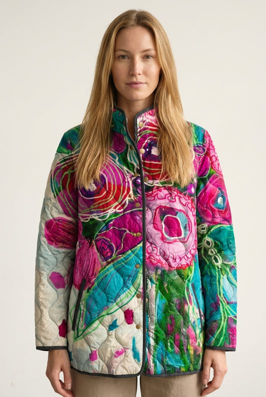 Elva | Floral Patterned Elegant Jacket
