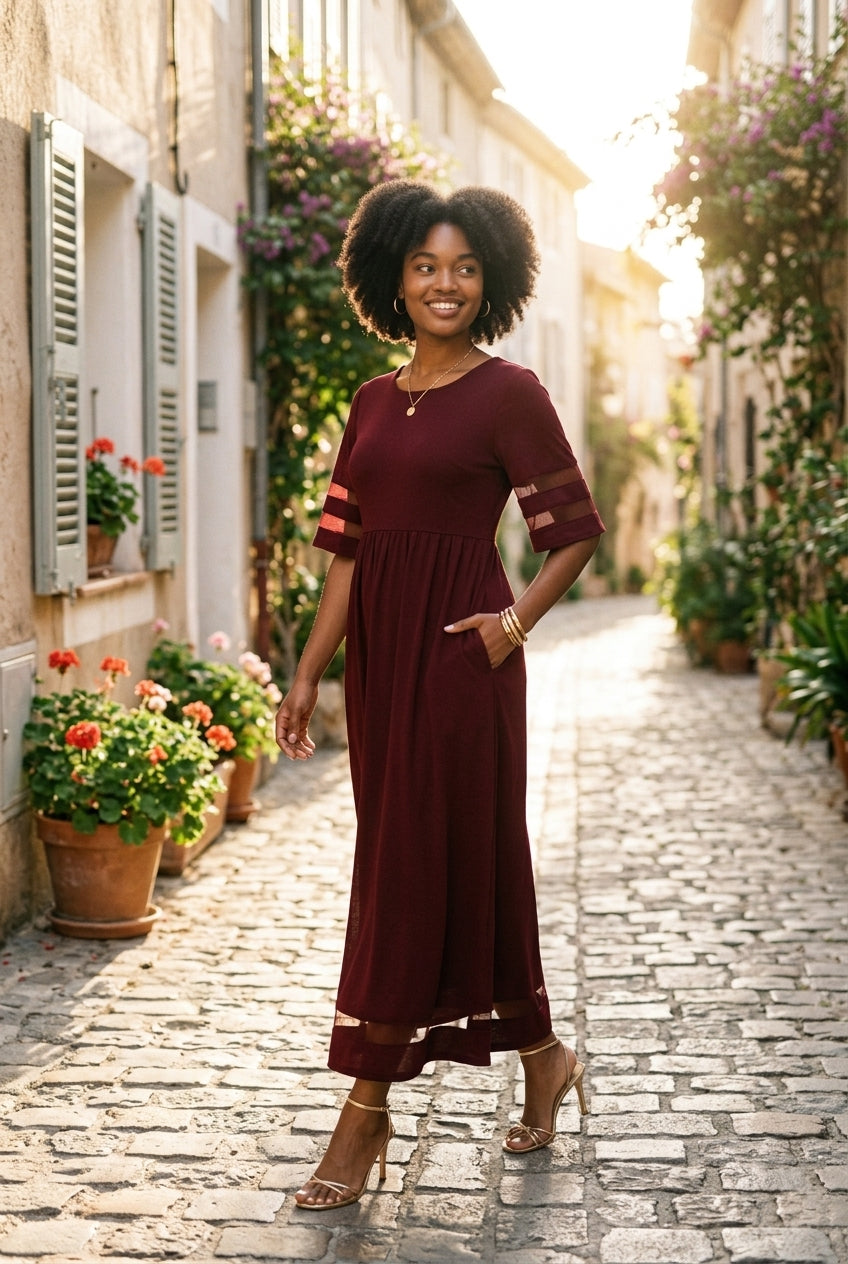 Roselyne | Flowing A-Line Maxi Dress