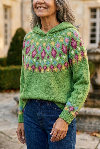 Antonia Ombeline | Oversized Fair Isle Hoodie