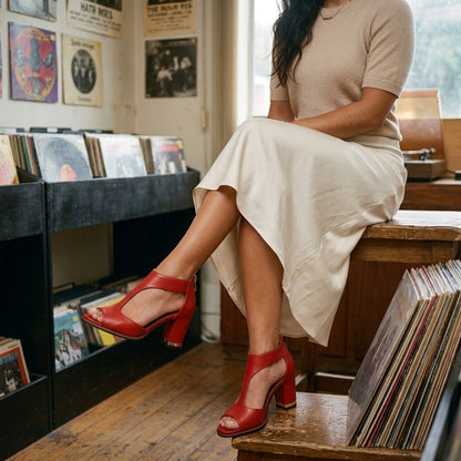 Emmanuelle | Open Toe Block Heel