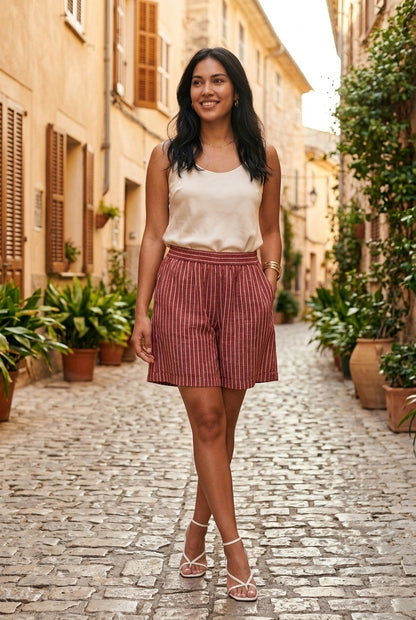 Marisol | Striped Wide-Leg Shorts