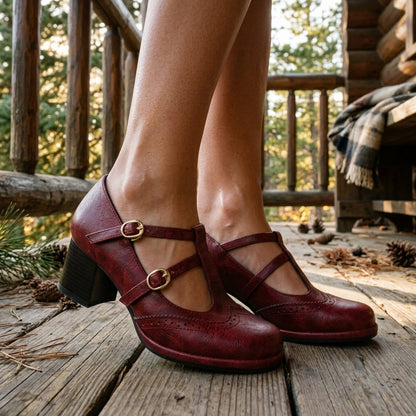 Bianca | Leather Brogue Loafers