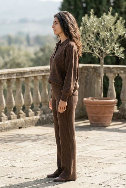 Zelis | Polo Knit Two-Piece Set