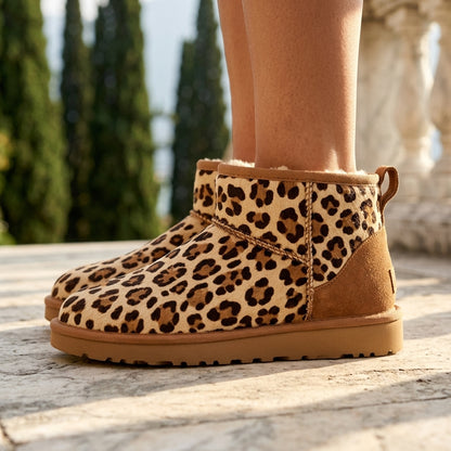 Ivea | Leopard Suede Ankle Boot