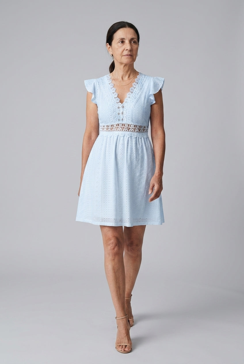 Beatrice | Lace Butterfly Sleeve Dress